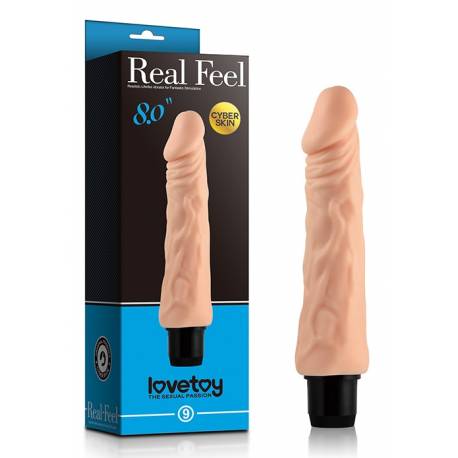 Vibratore Vaginale 20 cm Super Morbido in Cyberskin TPR Realistico per Donna